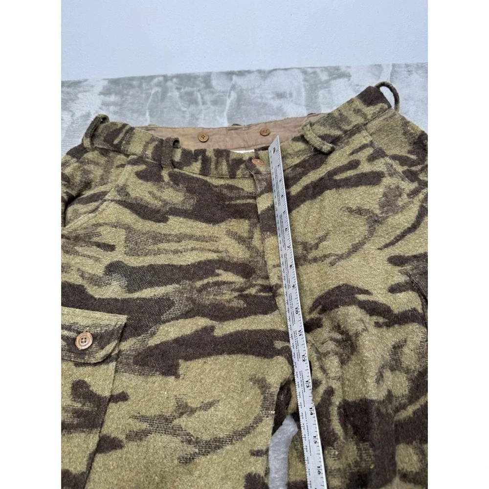 Vintage Columbia Gallatin Range Pants Mens 38x26 Camo Heavy Wool Hunting 90s Y2K